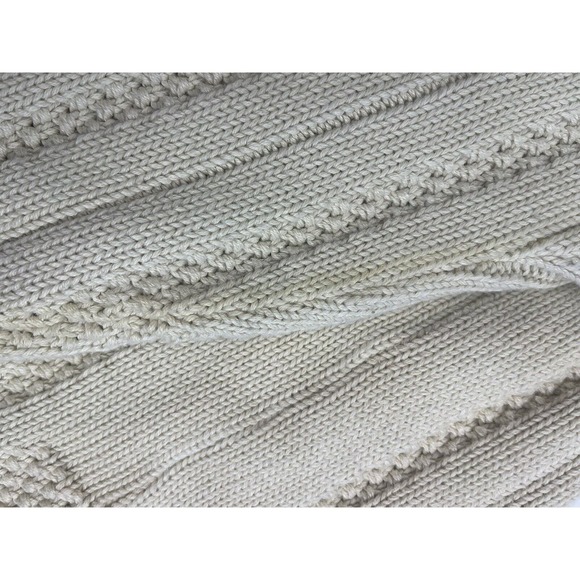 LL Bean Cable Knit 100% Cotton Pullover Sweater Womens Small Made in Scotland - Picture 10 of 12